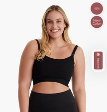 Momcozy Hands-Free Pumping Nursing Adjustable Bra SZ M Cotton Black NEW