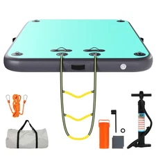 8x6FT Inflatable Platform Dock Beach Floats for Kids Floating Pads for Lake