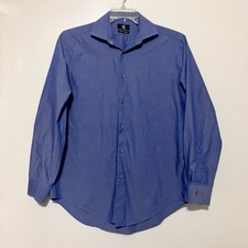 Calvin Klein Dress Shirt Men's M 15-1/2 32/33 Blue Slim-Fit Stretch Business