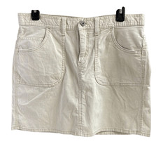 Gap Jeans High Waisted Beige Corduroy Mini Skirt, Size 10