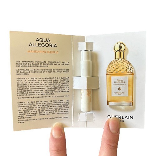 Guerlain Paris Aqua Allegoria Eau de Toilette Mini Spray Vial Mandarine Basilic - Picture 2 of 4