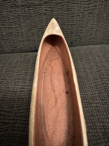 Rara canoa linea corteccia betulla Red Wing Pottery USA #735 da collezione usata in ottime condizioni - Foto 8 di 11