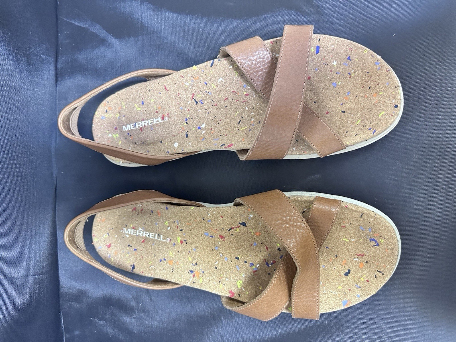 Sandali donna Syah marroni in pelle con cinturino Merrell Select Grip 10