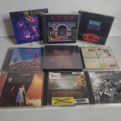 Rush Large 9 CD Classic Progressive Rock Lot 2112 Hemispheres Chronicles Live