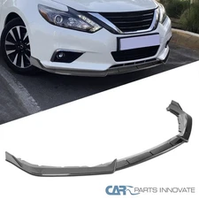 Fit 16-18 Altima Sedan Glossy Black Front Bumper Lip Splitter Spoiler 3PC