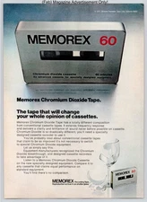 Chromium Dioxide Cassette Memorex 60 Tape Promo Vintage 1972 Advertisement