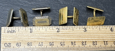 USA VINTAGE 金属製クリップボード TRIANGLE 1940s TWO PAIR VINTAGE HAYWARD CUFFLINKS: GOLD TONE & TWO TONE N450 | eBay