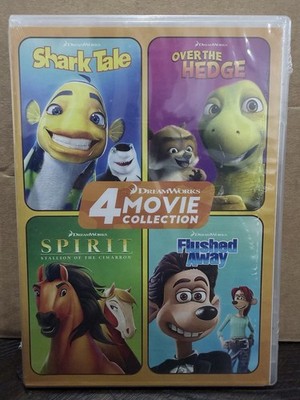 DreamWorks 4 Movie Collection Shark Tale Over The Hedge Spirit Flushed Away NEW