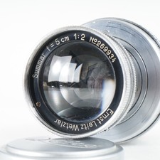 : EX  Leica SUMMAR 5cm 50mm f/2 Collapsible L39 LTM Screw Mount Lens GH 