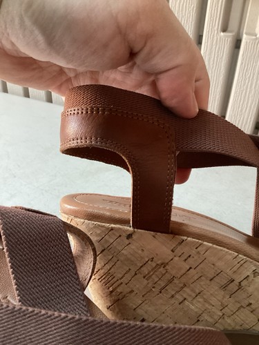 White Stuff Tan Brown Cork Low Wedge Sandals - UK 6 EUR 39 - Excellent Condition - Picture 18 of 24