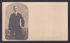 UNITED STATES, RPPC Postcard, The man