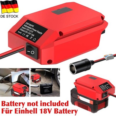 DC18V - 12V Step-Down Konverter Zigarettenanzünder Adapter Für Einhell 18V Akku