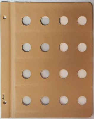 #ad Dansco Album Blank 19mm Page 16 Ports Holes Cent Half Sovereign Gold etc. $27.99