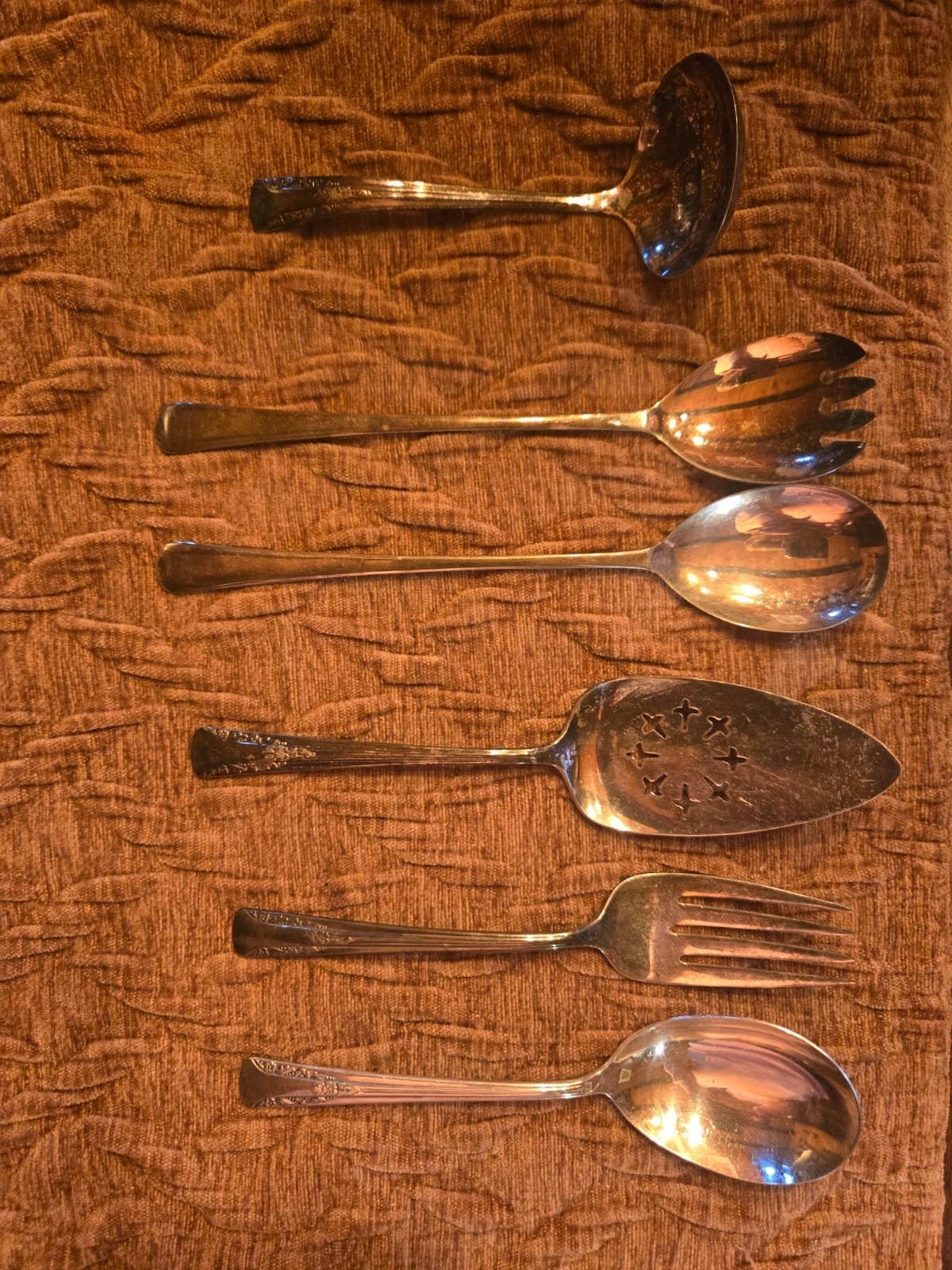 Oneida silver plate serving set, 6 pc, vintage
