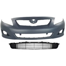 Bumper Cover Kit For 2009-10 Toyota Corolla Front Primed 2pc