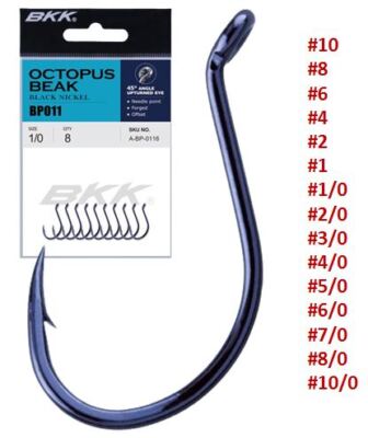 BKK OCTOPUS BEAK Angelhaken Naturköder Meeresangeln Raubfisch black-nickel