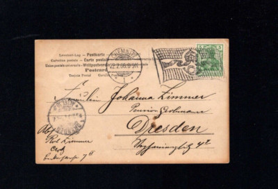 Dt. Ricca 1905 - 5 Pf. Flag stamp ''Chemnitz'' Very Clear (a921)
