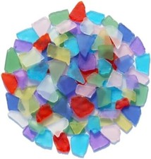 Sea Glass for Crafts-14oz Colorful Frosted Seaglass Pieces-Vase Filler and Aqua