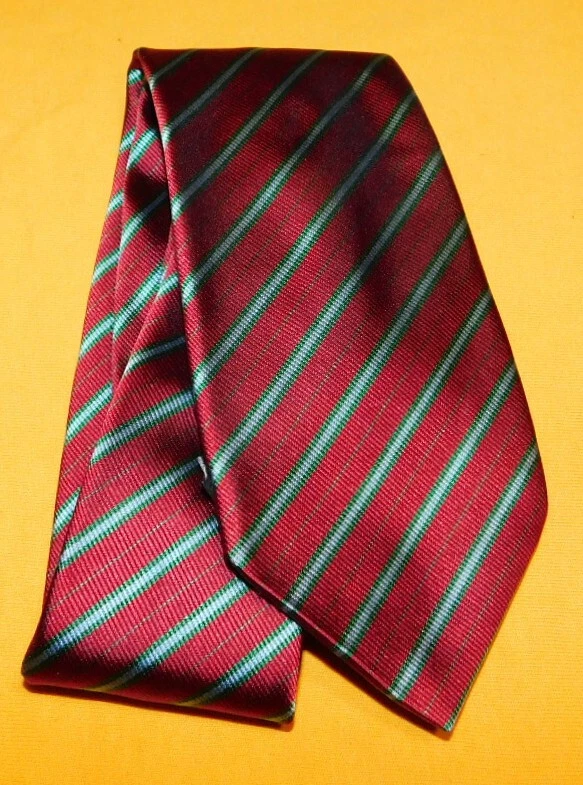 CORBATA A RAYAS BULLOCK & JONES HECHA EN ITALIA ROJO/VERDE/AZUL - CORBATAS - CORBATAS DE DISEÑADOR. Foto 2 de 3