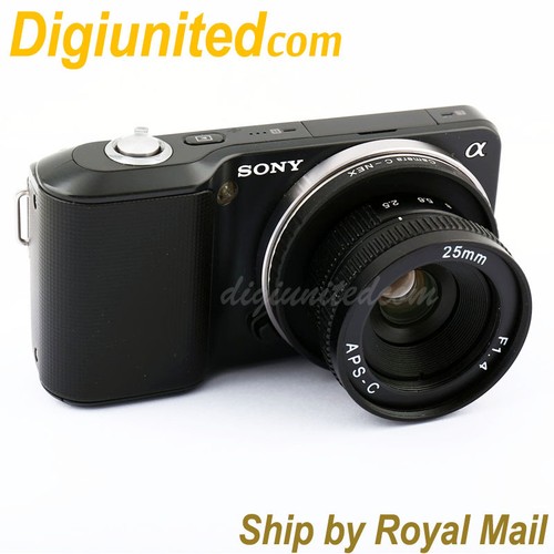 Camdiox APS-C sensor 25mm C mount CCTV Lens for Sony NEX E A6000 5T A5100 7 6 5R - Picture 2 of 3