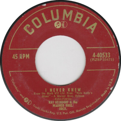 Ray Heindorf & The Warner Bros. Studio Orchestra Pete Kellys Blues Columbia