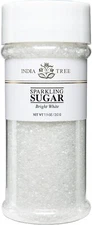 India Tree Sparkling Sugar Bright White 7.5 oz. Baking Decorations,sugar crystal