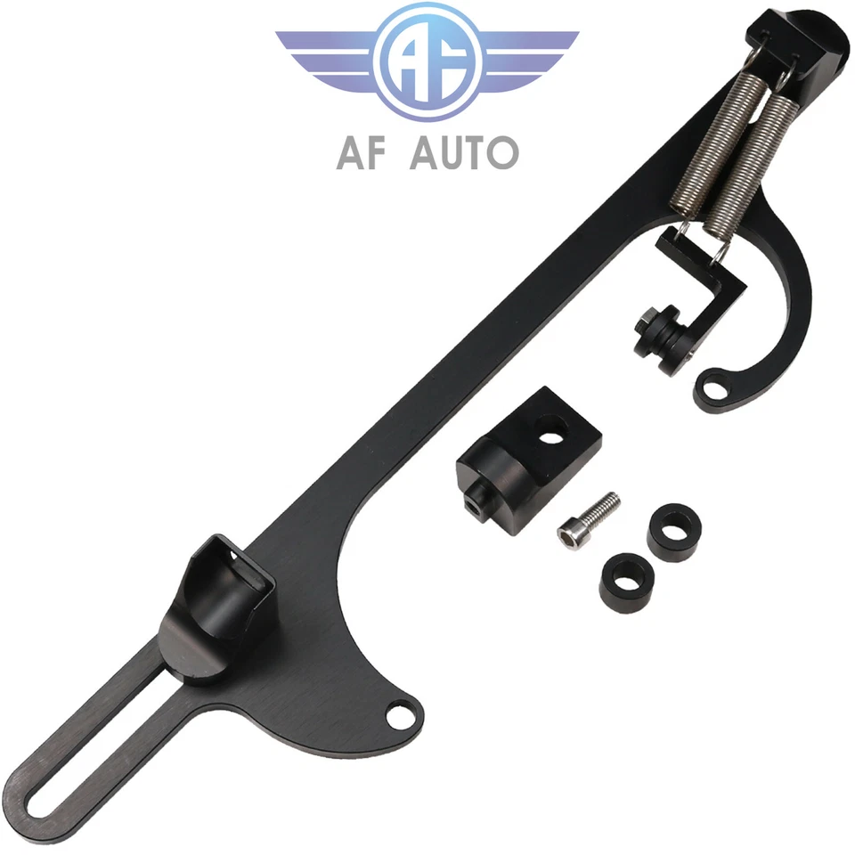 4150 4160 Serie Black Billet Aluminum Throttle Cable Carb Bracket Carburetor 350 - Image 4 of 4