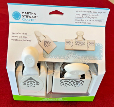 Martha Stewart Spiral Arches Punches - Punch Around The Page Large Set; New