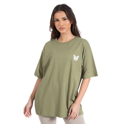 Smilodox Damen T-Shirt Payton Oversize Fit Kurzarm Oberteil Rundhals hochwertig