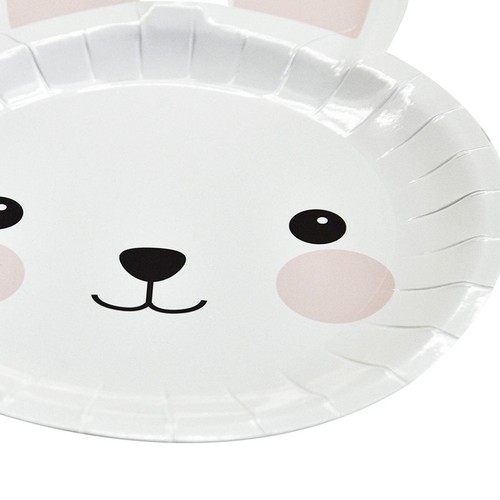Easter Bunny Rabbit Paper Plates 8PCS Dessert Plates Party Supplie Tableware - Picture 2 of 5