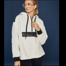 NWOT Bandier Wesley Teddy Jacket Ivory-Black