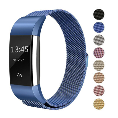 Für Fitbit Charge 2 3 4 Armband Ersatzband Edelstahl Premium Milanese Milanaise