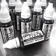 NEW 1 OZ. CRICKET BROWN Liquid Color Fishing Soft Plastic Bait Plastisol