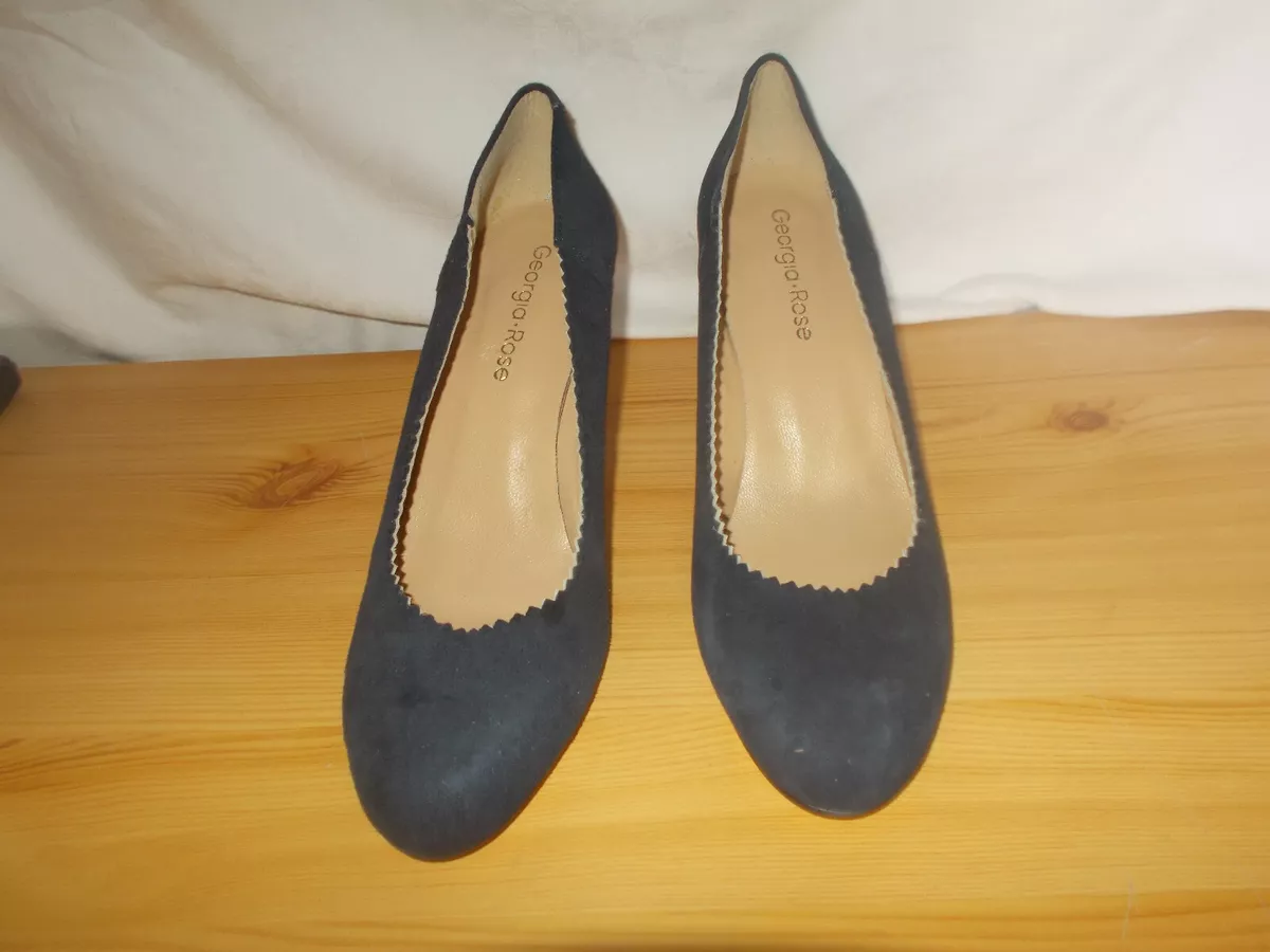 Chaussure escarpin sandales talon haut GEORGIA ROSE daim bleu 39
