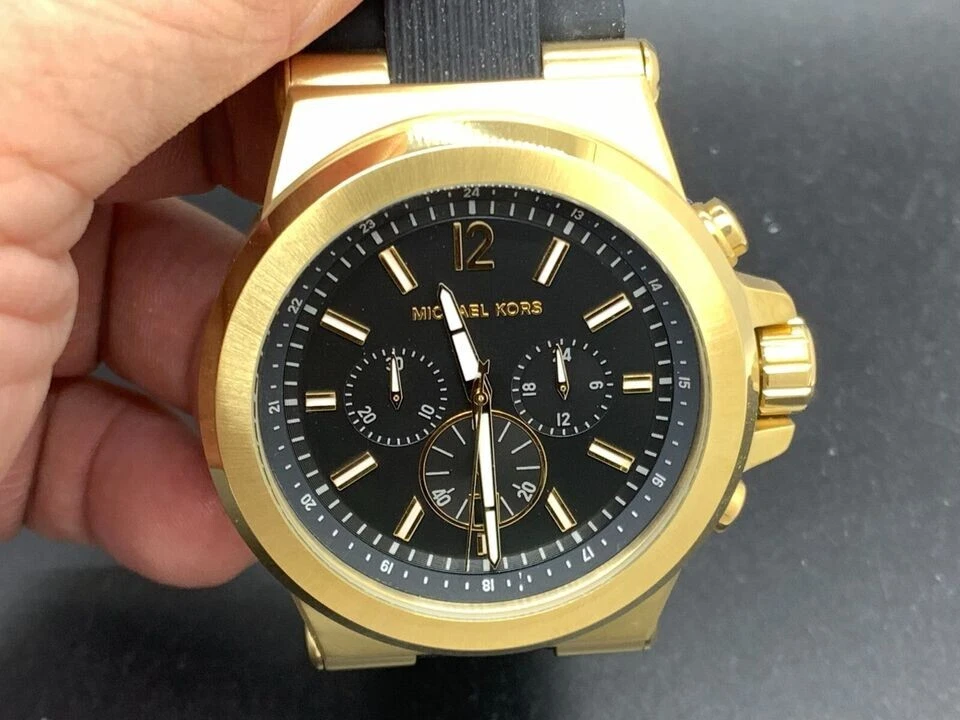 Michael Kors Watch Time Code Gold Black Men s Watch MK8445