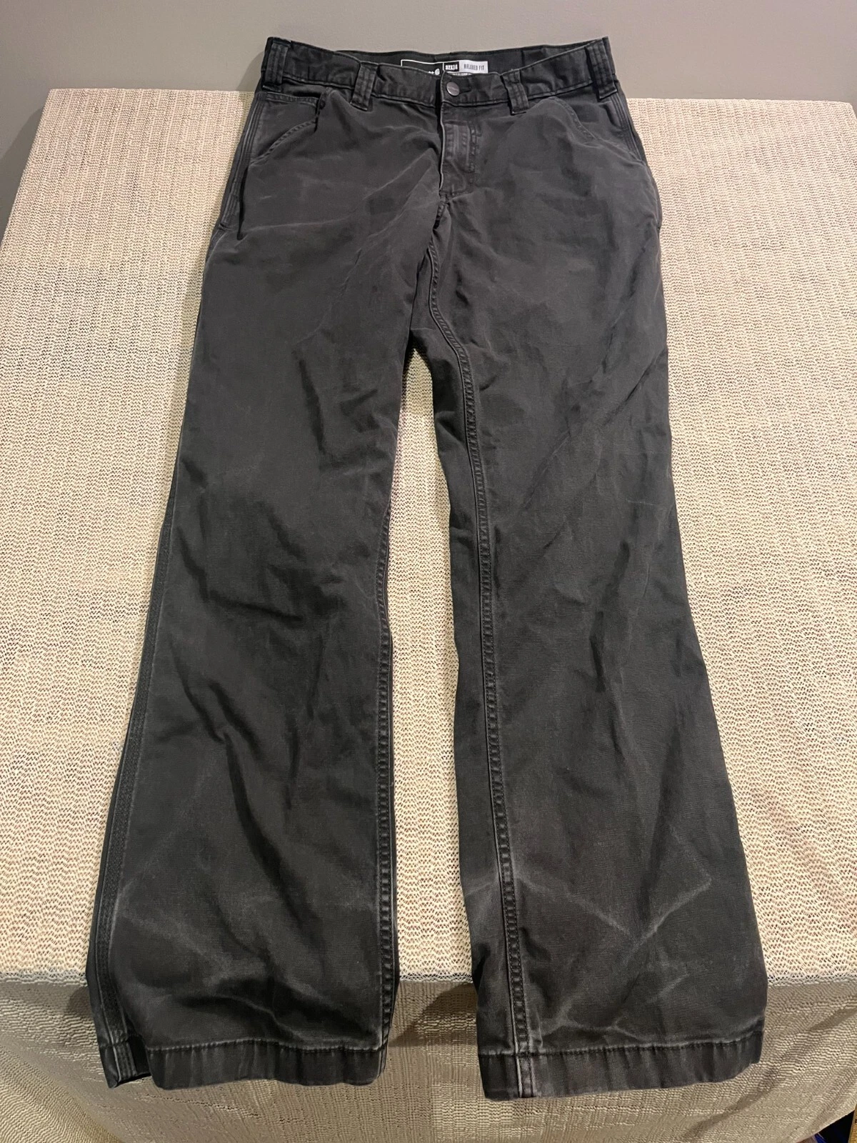Carhartt Pants 32x34 Green Rugged Flex Carpenter Utility Relaxed Fit Workwear