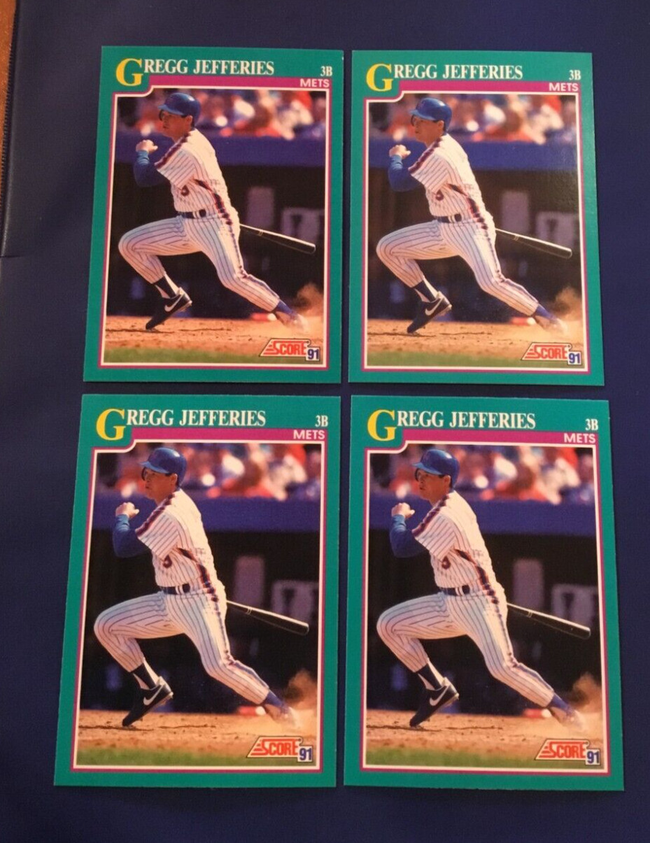 1991 Score # 660 GREGG JEFFERIES Lot 4 New York Mets Best Prospect Ever