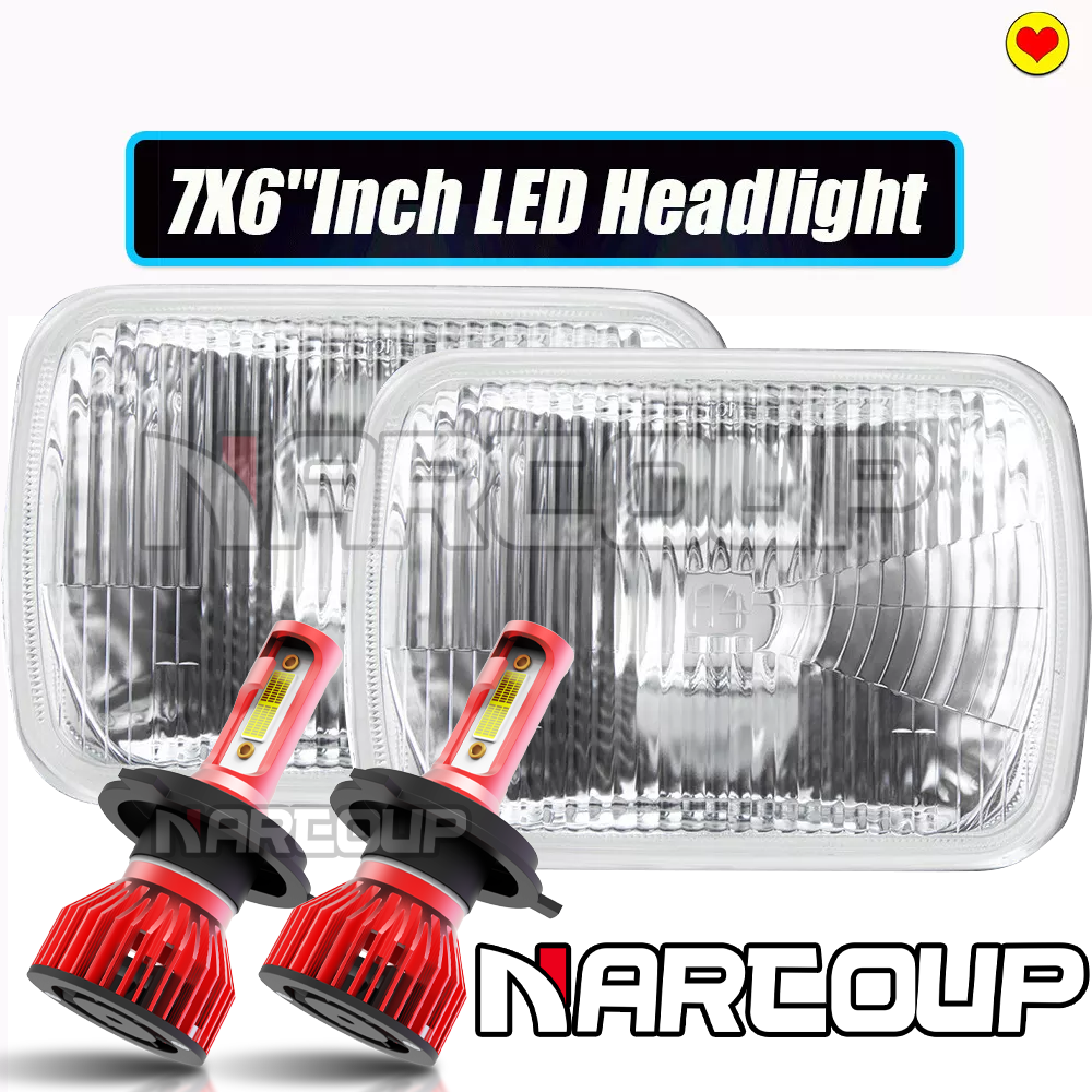 7x6''Led headlight Hi for Ford E-100 E-150 E-250 E-350 Econoline Club Wagon Van