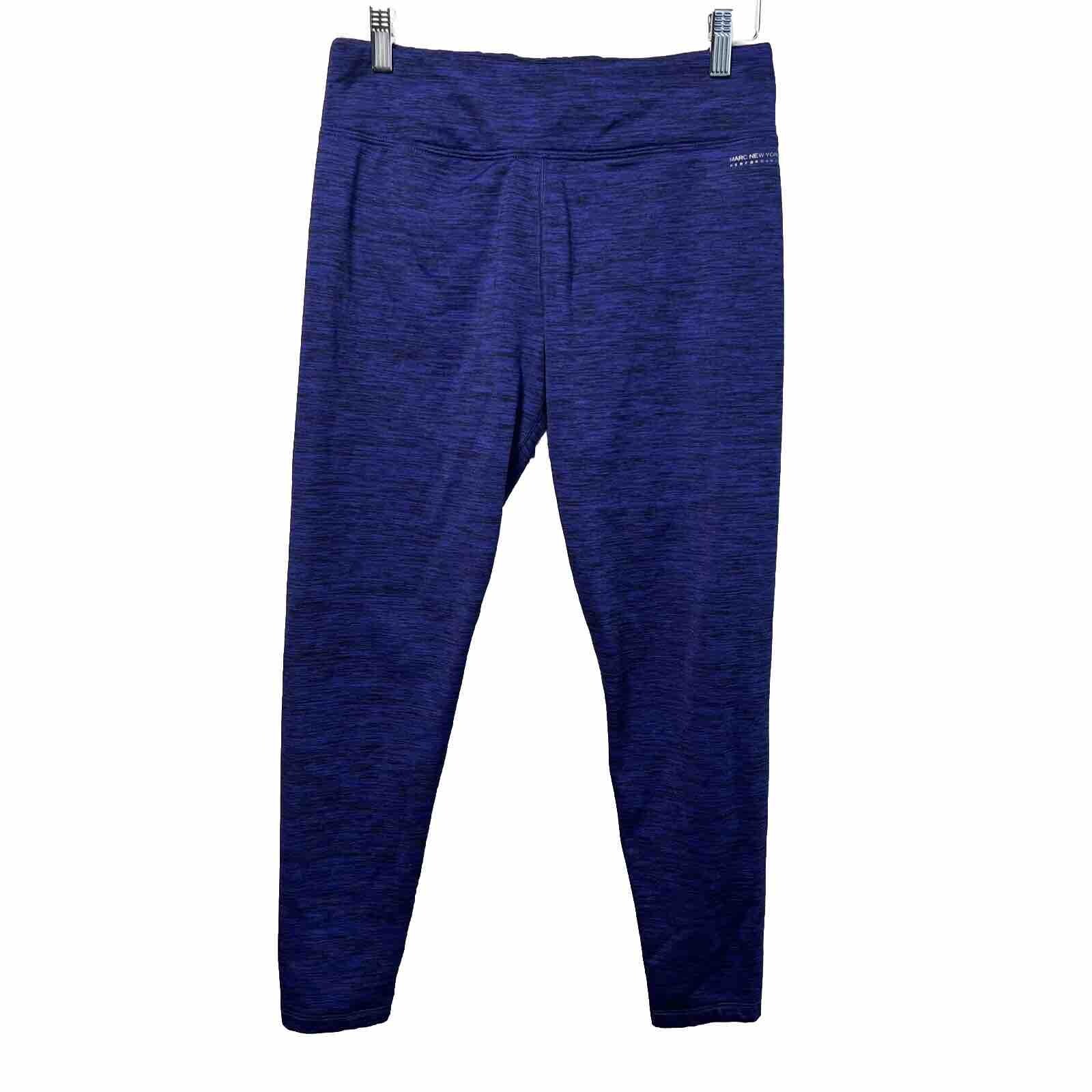 Marc New York women's yoga pants purple M mid rise athleisure jogging activewear