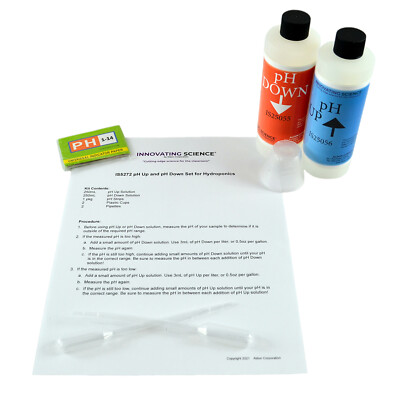pH Up/Down Control Kit - 2 Solutions (250mL EA) & Supplies - Innovating Science