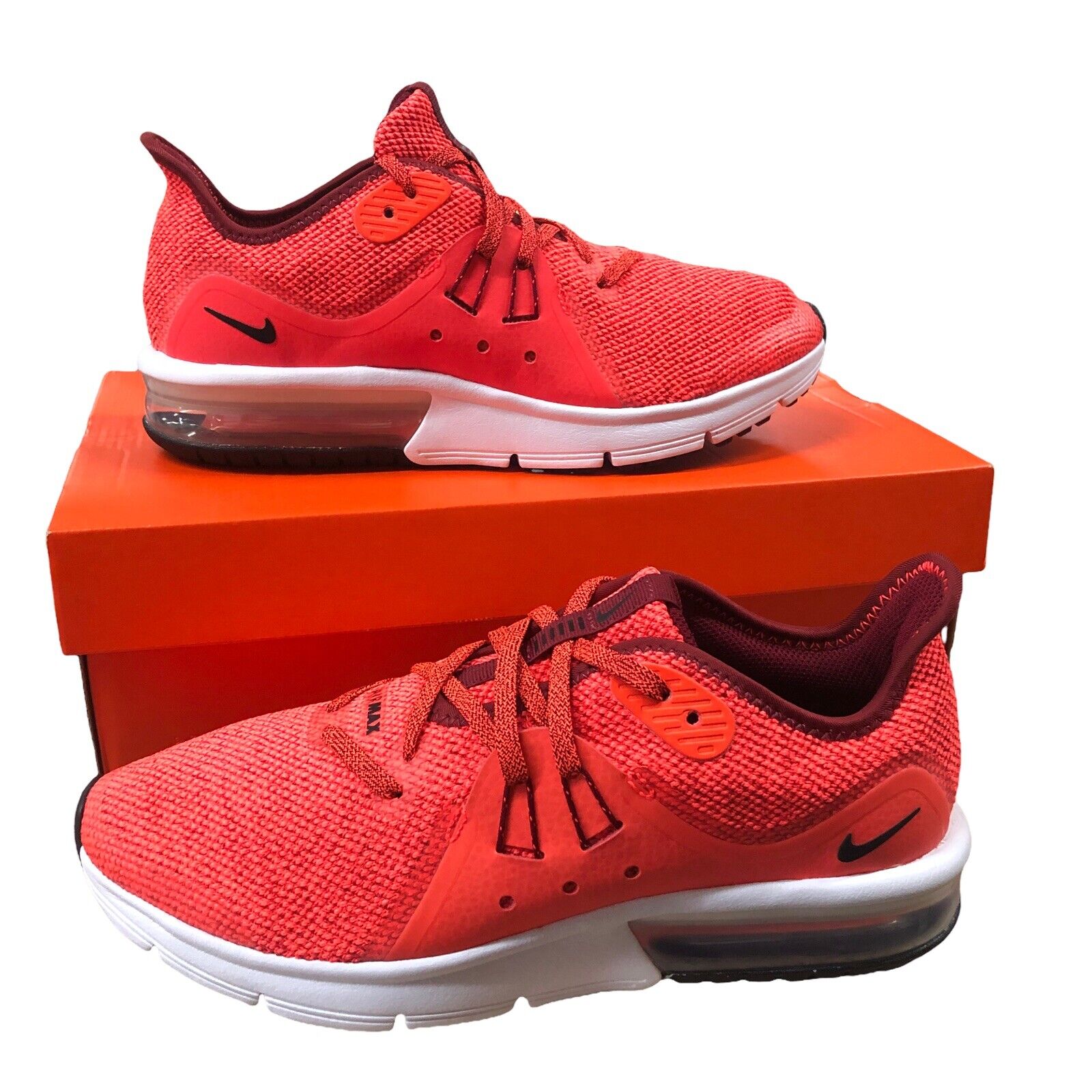 Nike Air Max Sequent 3 Kid's Youth Sneakers 922884-600 Orange Red 6.5 Y 8 US 888412646258 | eBay