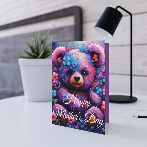 Muttertag Grußkarten Grußkarte für Mamas, Happy Mothers Day Karte Teddy  - Bild 13 von 13