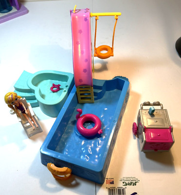 Polly Pocket Splashtastic Pool Surprise Ice Cream Cart Splashin Fashion Slide