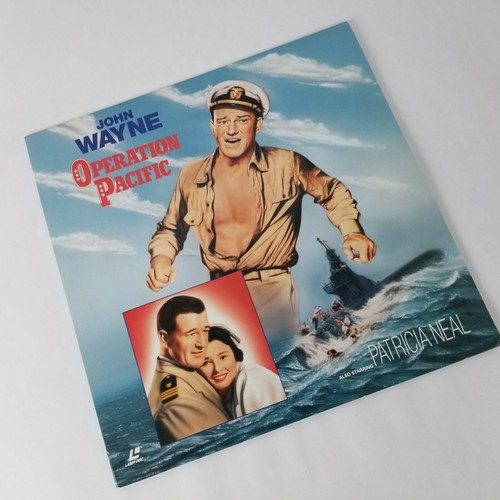VINTAGE John Wayne Laserdisc Movie Operation Pacific Patricia Neal Like New - Picture 2 of 8