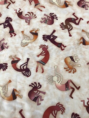 Timeless Treasures - Dancing Men Browns Patt # WEST - C9043 - 100% Baumwollstoff