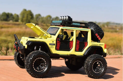 1/24 Jeeps Wrangler Rubicon Pickup Diecast Model Vehicle Sound & Light Kids Gift - Picture 9 of 20