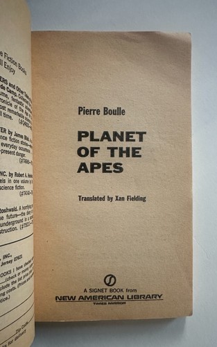 Pierre Boulle PLANET OF THE APES | 1964 Signet Mass Market Paperback - Picture 8 of 9