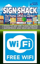 “Free Wifi” Sticker Store Sign Decal Vinyl Internet Business Spot Shop Office 3"