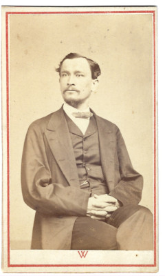 CDV Foto Edward Lindstedt Geschäftsführer von Arlington & Co Goldschmied in Kalkutta 1865