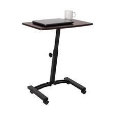 Seville Classics Airlift Height Adjustable Mobile Laptop Computer Desk Cart